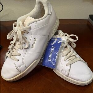 jjjound X Reebok White Leather Sneakers with Beige Laces